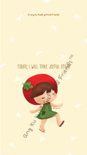 Load image into Gallery viewer, Ang Ku Kueh Girl and Friends Mobile Phone Wallpaper Today I will take Joyful Steps