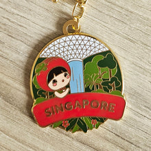 Load image into Gallery viewer, Ang Ku Kueh Girl Singapore Landmark Keychain Changi