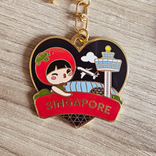 Load image into Gallery viewer, Ang Ku Kueh Girl Singapore Landmark Keychain Changi Airport