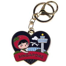 Load image into Gallery viewer, Ang Ku Kueh Girl Singapore Landmark Keychain Changi Airport